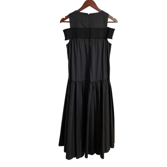 Tibi Eco Poplin Smocked Midi Dress Excellent Condition 0 - Picture 3 of 5